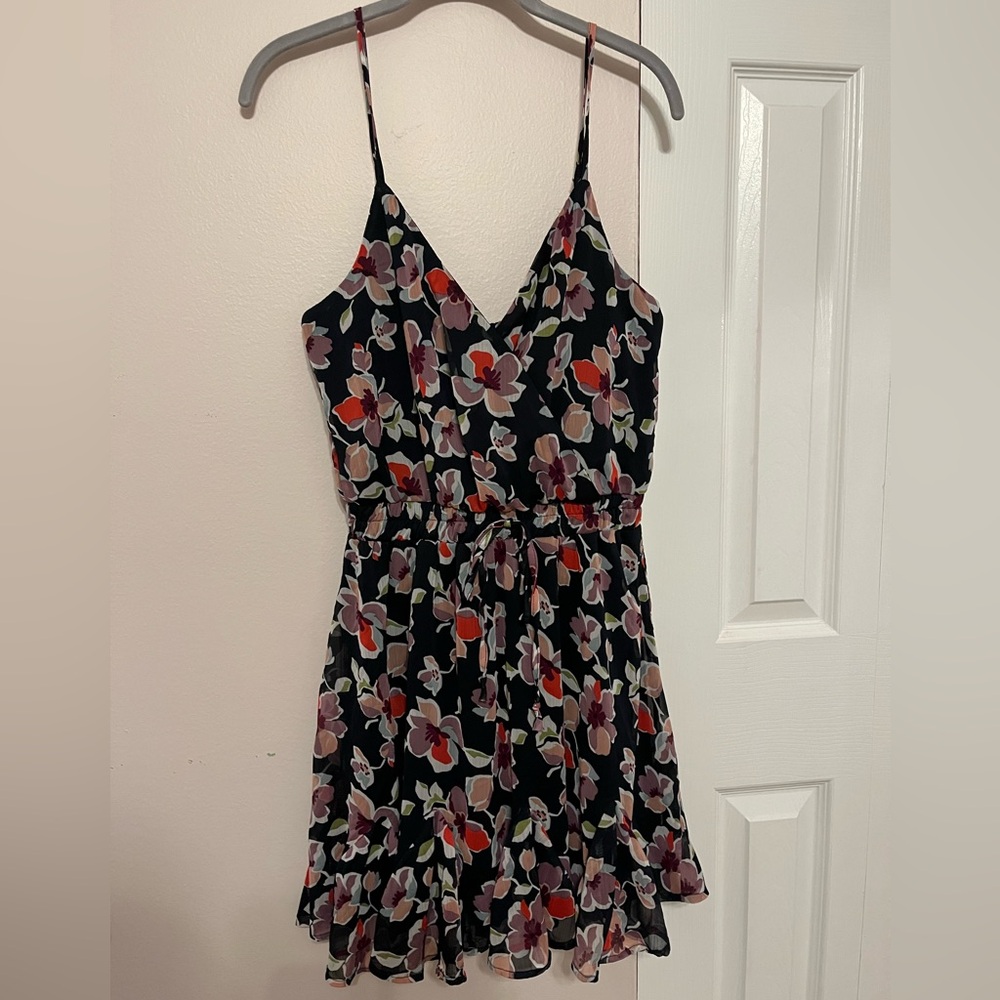 Blue Rain Navy Blue Floral Mini Dress